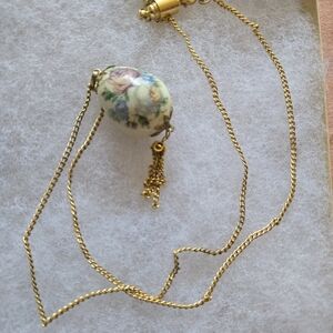 Floral Pendant Gold Chain Necklace